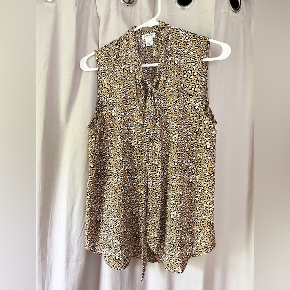 J. Crew sleeveless top in leopard